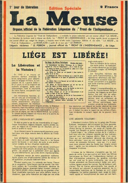 Edition spéciale du journal "La Meuse"