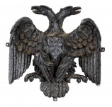 Enseigne en fonte provenant de l'hôtel de l'Aigle Noire à Liège, 18e siècle