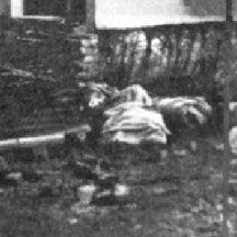 Janvier 1945. Foy, corps de civils massacrés par les waffen SS