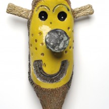 Masque en grès émaillé (Galerie Puls Bruxelles 2022)