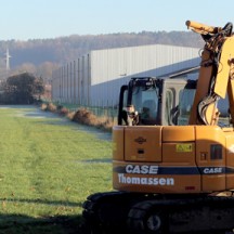 Lieu où la dalle d'entraînement de 1000m² va être construite.