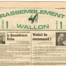 Feuille électorale du Rassemblement wallon (1968)