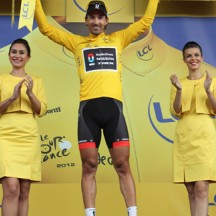 Cancellara en jaune à Seraing, Tour 2012 en Province de Liège