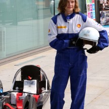 La pilote de l'EcoMOTION, Sarah Dehosse. 