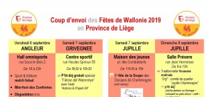 COUPS D&#039;ENVOI DES FËTES DE WALLONIE 2019