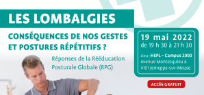 Conférence: "Les lombalgies, conséquences de nos gestes et postures répétitifs?"