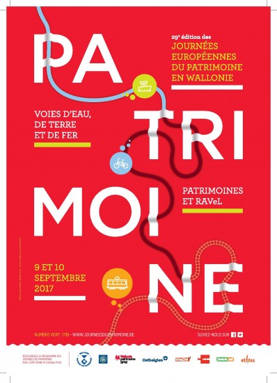 29e édition des Journées Européennes du Patrimoine en Wallonie - Affiche officielle 2017