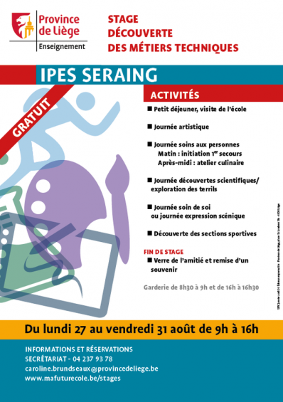 Stage d'été IPES Seraing