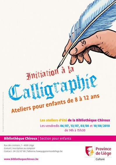 affiche des ateliers de calligraphie
