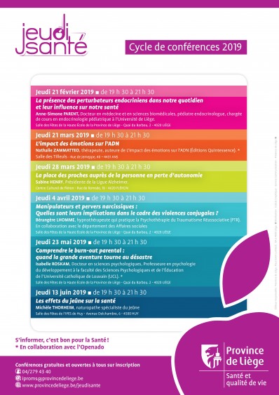 Jeudi Santé : cycle de conférences 2019