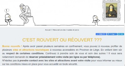 Une nouvelle rubrique de la Fédération du Tourisme vous dit ce qui est rouvert