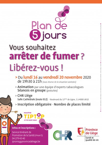 Plan de 5 jours - Novembre 2020