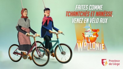 Faites comme Tchantchès et Nanèsse : venez aux Fêtes de Wallonie à vélo !