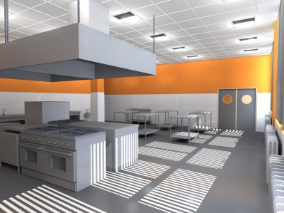 Simulation 3D de la nouvelle cuisine destinée aux futurs chefs cuistots !