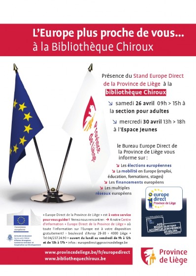 Europe Direct à la bibliothèque Chiroux - Province de Liège