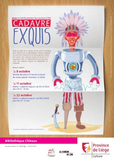 Concours cadavres exquis à la bibliothèque pour enfants - Chiroux, Liège