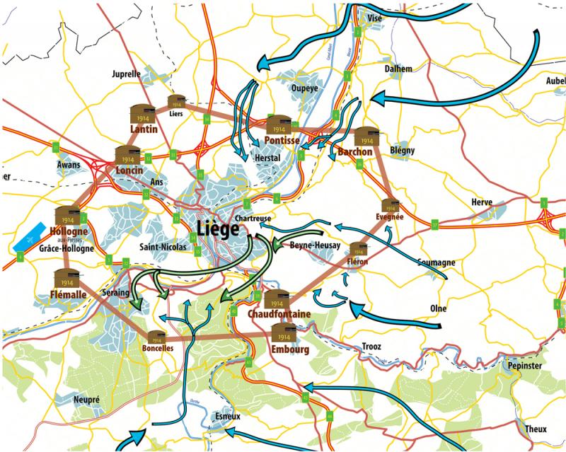Les 12 forts de Liège en 14-18