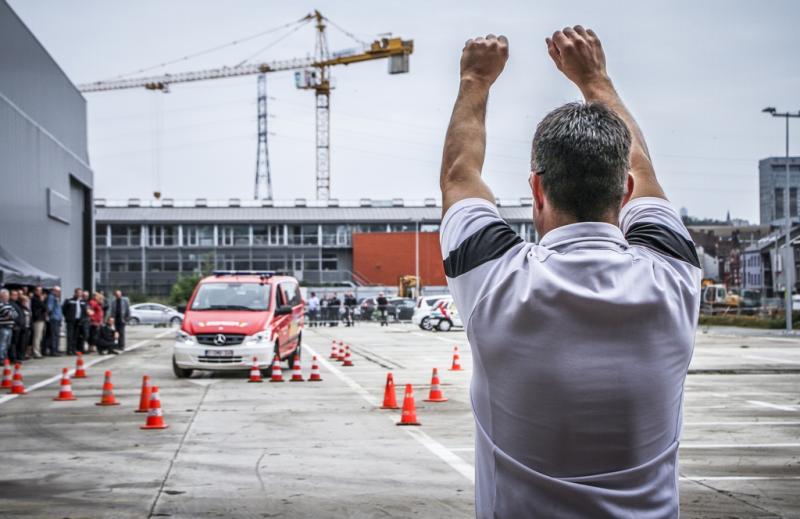 Une journée sur le thème de la conduite préventive des véhicules d’urgence a été organisée fin septembre à la Maison de la Formation (photo: Nathalie Verboven)