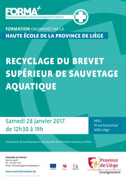 Affiche recyclage sauvetage aquatique