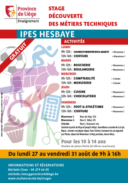 Stage d'été IPES Hesbaye