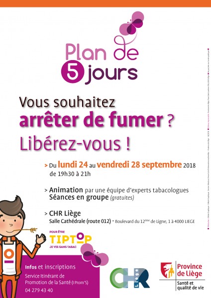 Plan de 5 jours - Septembre 2018