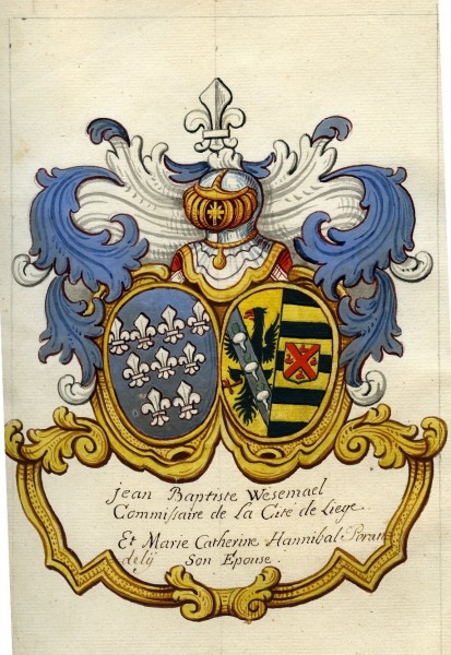 Blason de J.-B. Wesemael et son épouse