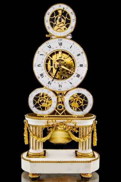 Pendule squelette réalisée par Hubert Sarton - Province de Liège - Collections du Château de Jehay © 